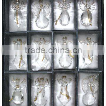 nice crystal craft glass hanging angel decoration