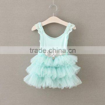 Children clothing baby girl party dress hand made baby girl dress Lily sleeveless princess dress