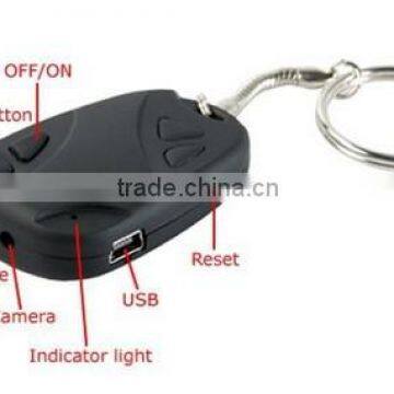 808 cheap Mini camera pinhole Keychain Spy Car Key Camera