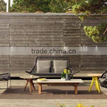 New Design Rattan Wicker Garden Sofa Set Furniture (1.2mm Alu Frame With Powder Coated,10cm Thickness Cushion 250gr) photo-4