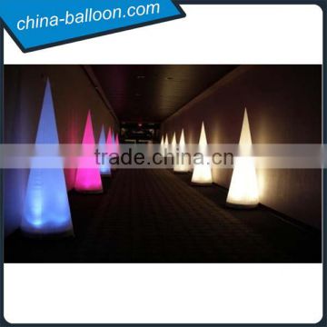 outdoor advertising lighting inflatable cone with logo printing, custom made LED inflatable cones for sale