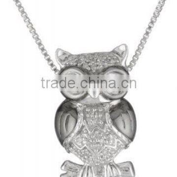 925 silver owl necklace