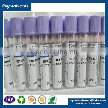 Cheap price fast delivery OEM service transparent silk printing test tubes label