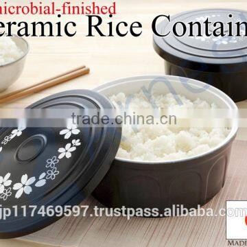 japanese cookware kitchenware cooking utensils cooker tools rice keeper ceramic box antimicrobial container size M 76377