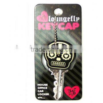 well design terrible skull shape soft pvc bracelet key holder
