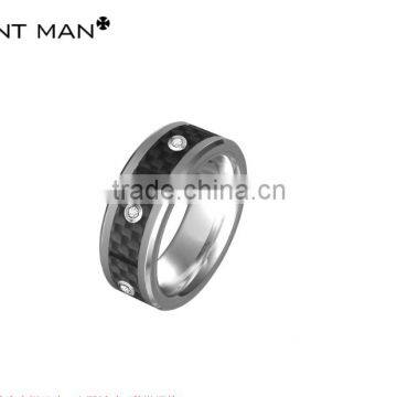 Hot Sale in US Austrilia Russian 8mm Tungsten Carbide Ring Men's Wedding Band Ring Inlay cz Black Carbon Fiber Ring Band