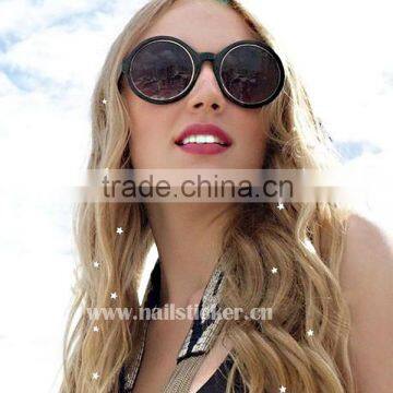 Custom ODM Charmsies metallic sweet little star shape iron in hair charms hair accessories iron-on hair jewel factory
