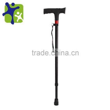 Aluminum telescopic walking stick, Section 2 telescopic adjustable cane, cane elderly skid