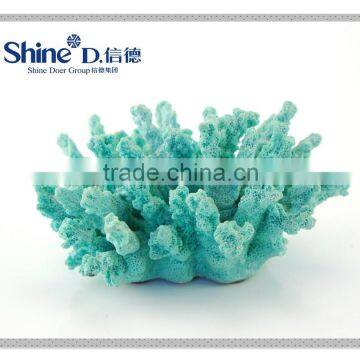 Polyresin Natural blue lifelike coral table top