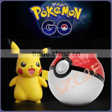 Hot Selling Mobile Power Bank 12000 mA Charging LED Pokemon Go Pokeball Power Bank Charger