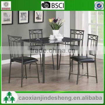 dining room furniture metal/iron frame table and chairs wholesale