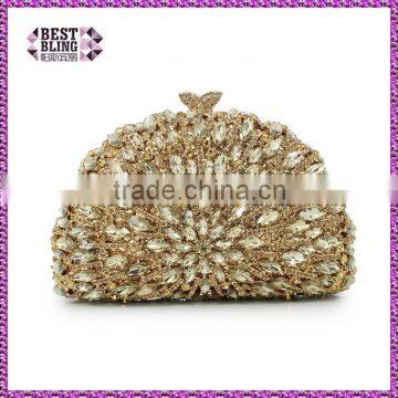 gold rhinestone woman evening bag party ladies handbag fashion date bag (8752A-G)