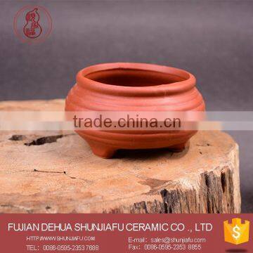 Cheap half round flower pot feet for garden decor, clay flower pot