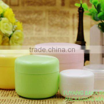 20g Green Plastic cylinder jar container with plastic lid cap