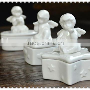 ceramic angel box wholesale angel jewel case