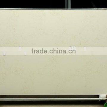 Popular white color Artificial Beige Quartz Stone Slab