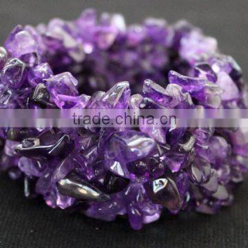 beautiful real smooth amethyst gravel abreast broad hand chain