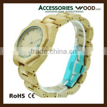 Natural Wood Waterproof Quartz Wooden Watch With Customized Logo photo-4