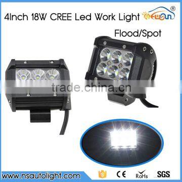 black housing flood offroad 18W LED off road work lamp 18w LED worklight lamp 12V/24V 18W LED work light bar bulbs