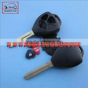 Okeytech toyoya key blank Toyota yaris 2+1 buttons remote key case for toyota yaris remote key