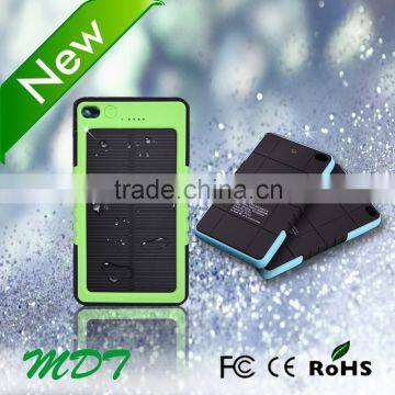 solar charging and waterproof 6000mah power bank