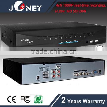 H.264 real-time 4 channel sdi dvr support 4ch 1080p playback with 2 USB port