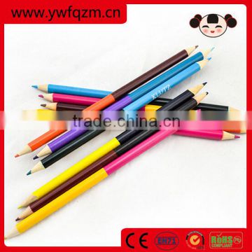 wooden custom double side color pencil