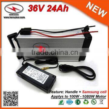 Best Price Big Capacity 24Ah 36V Lithium Battery for Electric Bike with Aluminum Waterproof Shell + Samsung 18650 Cell