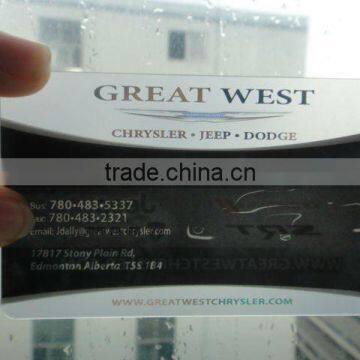 Transparent Plastic PVC Business Card