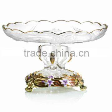 RORO Conjugal Felicity Enamel Crystal Glass Fruit Holder