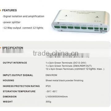 Professional DMX/RDM Signal Amplifier and Power Splitter photo-3