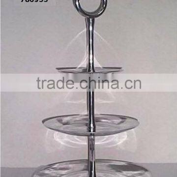 Aluminum Metal Cake Stand 3 Tier Mirror Polish