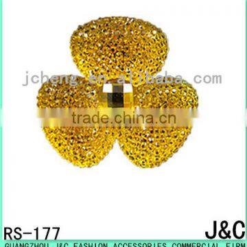 light topaz star effect flower shaped resin stone