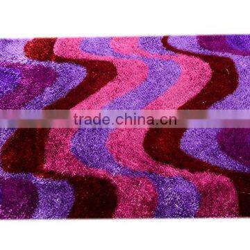 adhesive backed 3d design polyester shaggy carpets for living room