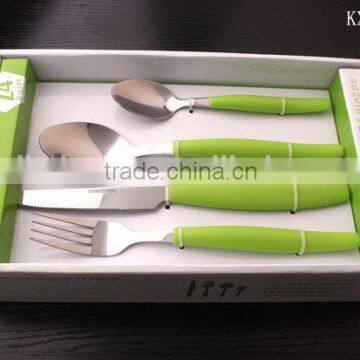 Simple Design Plastic Handle Stainless Steel Flatware - KX-P027