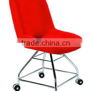 beauty hotel lounge chair in red color with wheels AH-172A