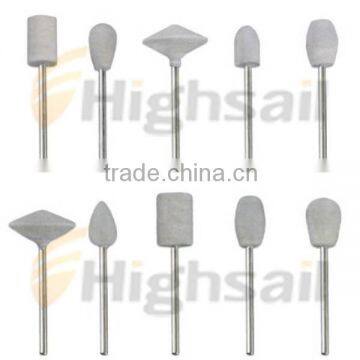 Amico Mandrel Mounted White Conical Felt Bob Polishing Tool