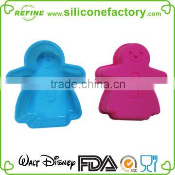 2015 Hot Selling Christmas Related Snowman Shaped Silicone Cake Molds photo-3