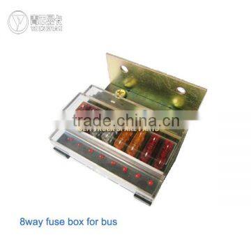 8-way fuse holder with for vehicle, transparent cover fuse box,fuse box with led light