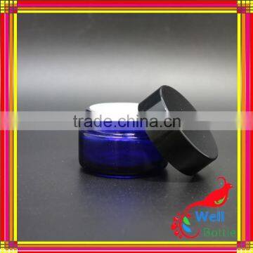 Blue Glass Cream Jar for Cosmetic Cream Jar Free Samples photo-2