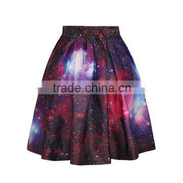 Wholesale lady skirt tutu skirt Custom Design Purple Galaxy Print N19-10