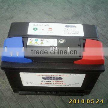 din66(12V/66ah) MF auto battery