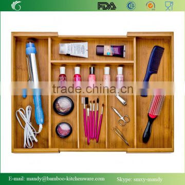 BH017 Bamboo Cutlery Tray, Bamboo Storage Organization, Bamboo Drawer organization