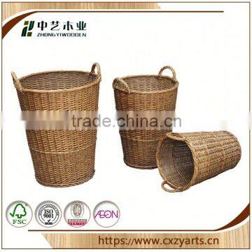 hot sale high quality stand Unique designed nice looking natural wicker basket no handles