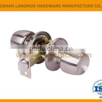 2016 Hot sales Satin Brass Finish Tubular Passage Knob Door Locks For Doors