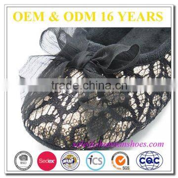 Sexy Lace Personalized Logo Girls Indoor Ballet Shoes photo-2