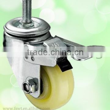 Medium Duty Threaded Rod Hardware Swivel Small Nylon Casters Wheel