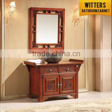 wholesale wooden country style bathroom cabinet