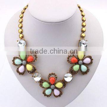 Multicolor Metal Flower Vintage Choker Pendant Statement Necklace Women Necklaces & Pendants Fashion Necklaces for Women 2014 photo-5