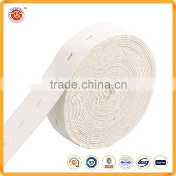 China Manufacturer Fashion Quality Elastic Band With Button Hole for Garment